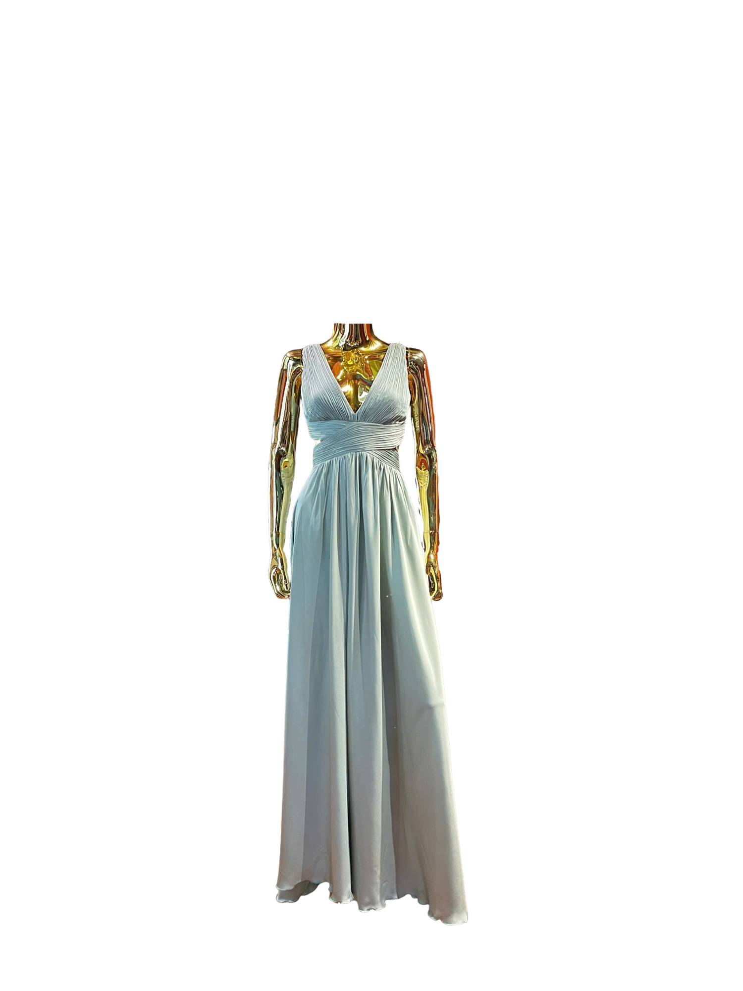 Chiffon Deep-V Empire Waist Maxi Dress