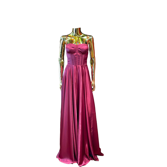 luxury two-piece red silk dress