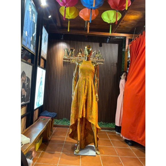 brocade evening dress